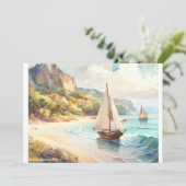 海と帆船のある風景 (スタンド正面)