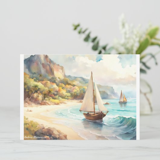 海と帆船のある風景 (スタンド正面)