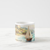 海と帆船のある風景 エスプレッソカップ (正面)