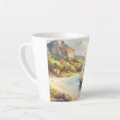 海と帆船のある風景 カフェラテマグ (左アングル)