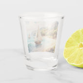 海と帆船のある風景 ショットグラス (裏面)