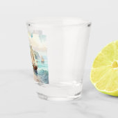 海と帆船のある風景 ショットグラス (右)