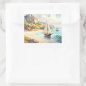 海と帆船のある風景 スクエアシール (バッグ)