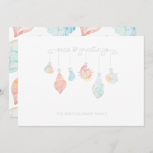 海と挨拶のシェルの水 シーズンカード (正面/裏面)