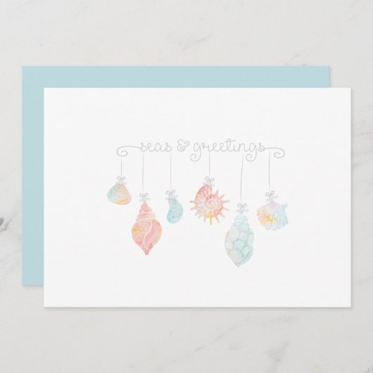 海と挨拶のシェルの水 シーズンカード (正面/裏面)