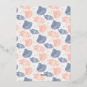 海と挨拶のフォト リアル ローズゴールド 箔シーズンカード (裏面)