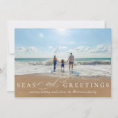 海と挨拶の独身の写真航海の シーズンカード (正面)