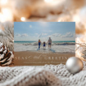 海と挨拶の独身の写真航海の シーズンカード