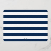 海と挨拶の独身の写真航海の 箔シーズンカード (裏面)