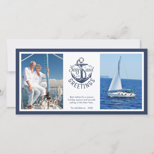 海と挨拶クリスマスフォト航海のいかり シーズンカード (正面)