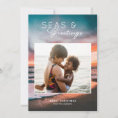 海と挨拶ビーチサンセッ絵画トの写真 シーズンカード (正面)