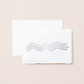 海と挨拶ビーチフォトカード銀箔 箔カード (裏面封筒付き)