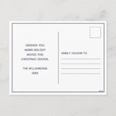 海と挨拶ビーチ写真クリスマス シーズンポストカード (裏面)