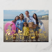 海と挨拶 |休日航海のの写真 箔シーズンカード (正面)