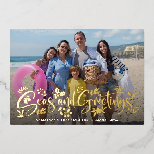 海と挨拶 |休日航海のの写真 箔シーズンカード (正面)