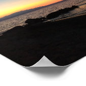 海と日没の価値のポスター紙 ポスター (角)