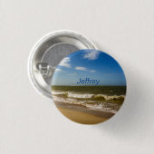海と波 缶バッジ (正面&裏面)