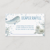 海と海の赤ちゃんシャワーマリンおむつラッフル エンクロージャーカード (正面)