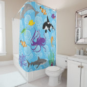 海と海をテーマ シャワーカーテン (インサイチュ)