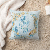 海と海パターン クッション (ブランケット)