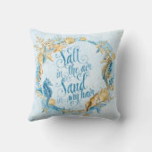 海と海パターン クッション (裏面)