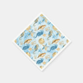 海と海パターン スタンダードカクテルナプキン (角)
