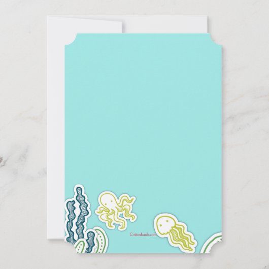 海と潜水艦の誕生日パーティー 招待状 (裏面)