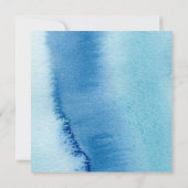 海と砂のモダンな水彩画ウェディング 招待状 (裏面)