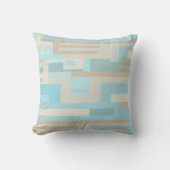 海と砂の抽象芸術パターン片側アクセントピロー クッション (正面)