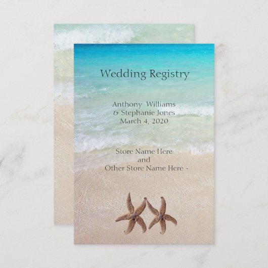 海と砂の登結婚録エンクロージャカード エンクロージャーカード (正面/裏面)