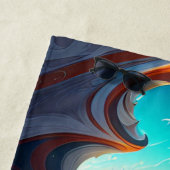 海と砂の背の高い船 ビーチタオル (インサイチュ)