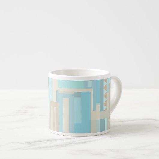 海と砂トーン抽象芸術パターンespresso mug エスプレッソカップ (正面右)