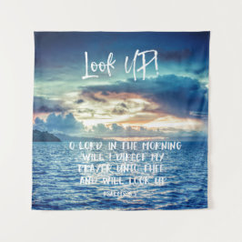 海と祈りの言葉聖書の詩 タペストリー