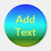 海と空の青と緑のグラデーション マグネット (正面)