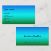 海と空の青と緑のグラデーション 名刺 (正面/裏面)