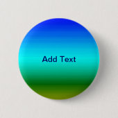 海と空の青と緑のグラデーション 缶バッジ (正面)