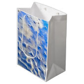 海と空の青の反射 ミディアムペーパーバッグ (正面アングル)