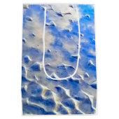 海と空の青の反射 ミディアムペーパーバッグ (裏面)