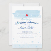 海と緋色の帆 | ブライダルシャワーへの招待 招待状 (正面)