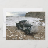 海と車を使った記念カードの葬儀に感謝 サンキューカード (正面)