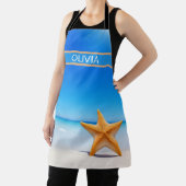 海と青い空とビーチのヒトデ エプロン (インサイチュ)