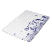 海と青と白の人魚の地獄のモノグラム バスマット (アングル)