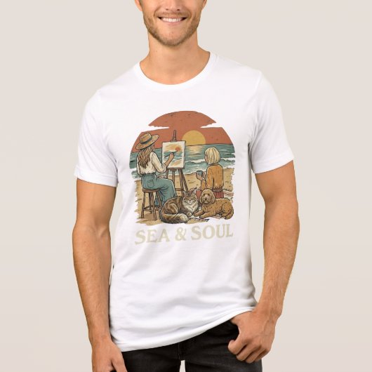 海と魂の夢 トライブレンドTシャツ (正面)