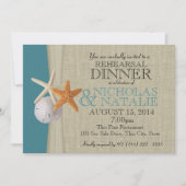 海とBurlapルックリハーサルディナー 招待状 (正面)