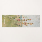 海によってあなたの一流の|のHollyhocksを加えて下さい ヨガマット (正面(横))