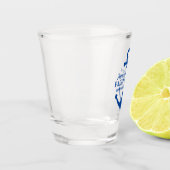 海によってまたはビーチのいかりのモチーフの結婚 ショットグラス (左)