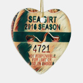 海によって授けられるビーチのバッジ セラミックオーナメント (右)