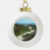 海によって セラミックボールオーナメント (正面)