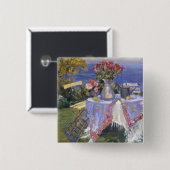 海によるバラ 缶バッジ (正面&裏面)