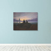 海によるムーンライズ（Caspar David Friedrich著） キャンバスプリント (インサイチュ (ウッドフロア))